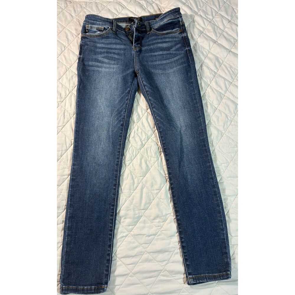 Judy Blue Mid Rise Classic Skinny Jeans Medium Wash Non Distressed 9/29